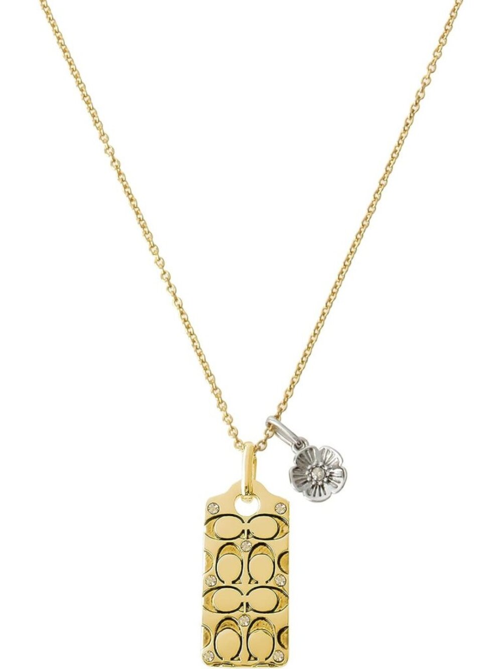 Quilted Tag Pendant Necklace - Stylish & Chic Fashion Accessory for Any Outfit